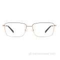 Eyewear de moldura óptica de titânio de titânia sofisticada óculos de óculos